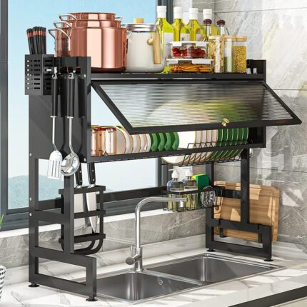 Over the sink plate rack