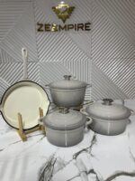 4PCS ENAMEL CAST IRON POT SET - Image 2