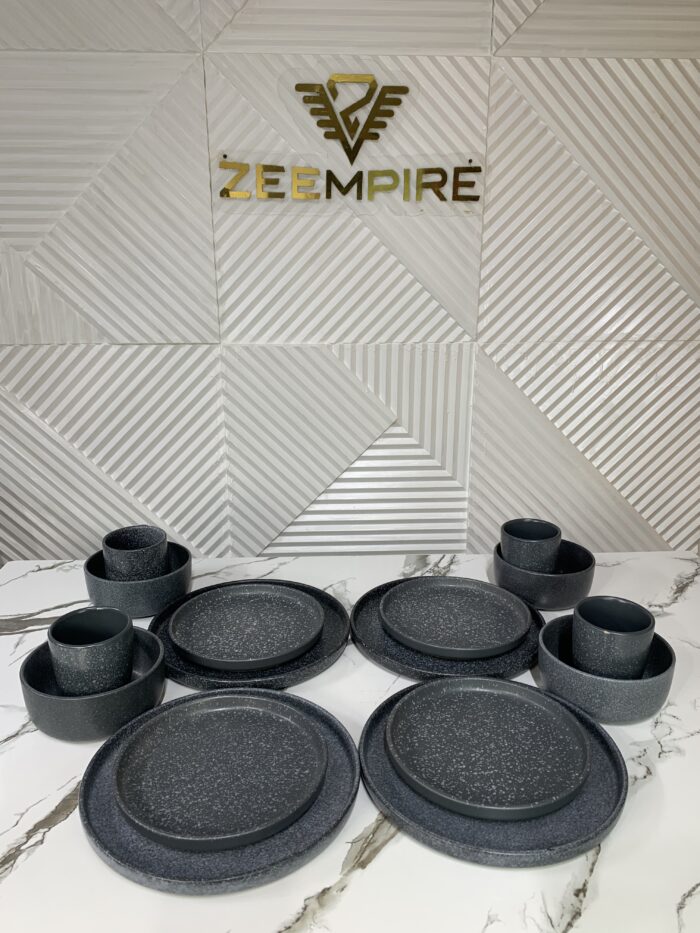 16PCS STONEWARE DINNER SET - Image 1