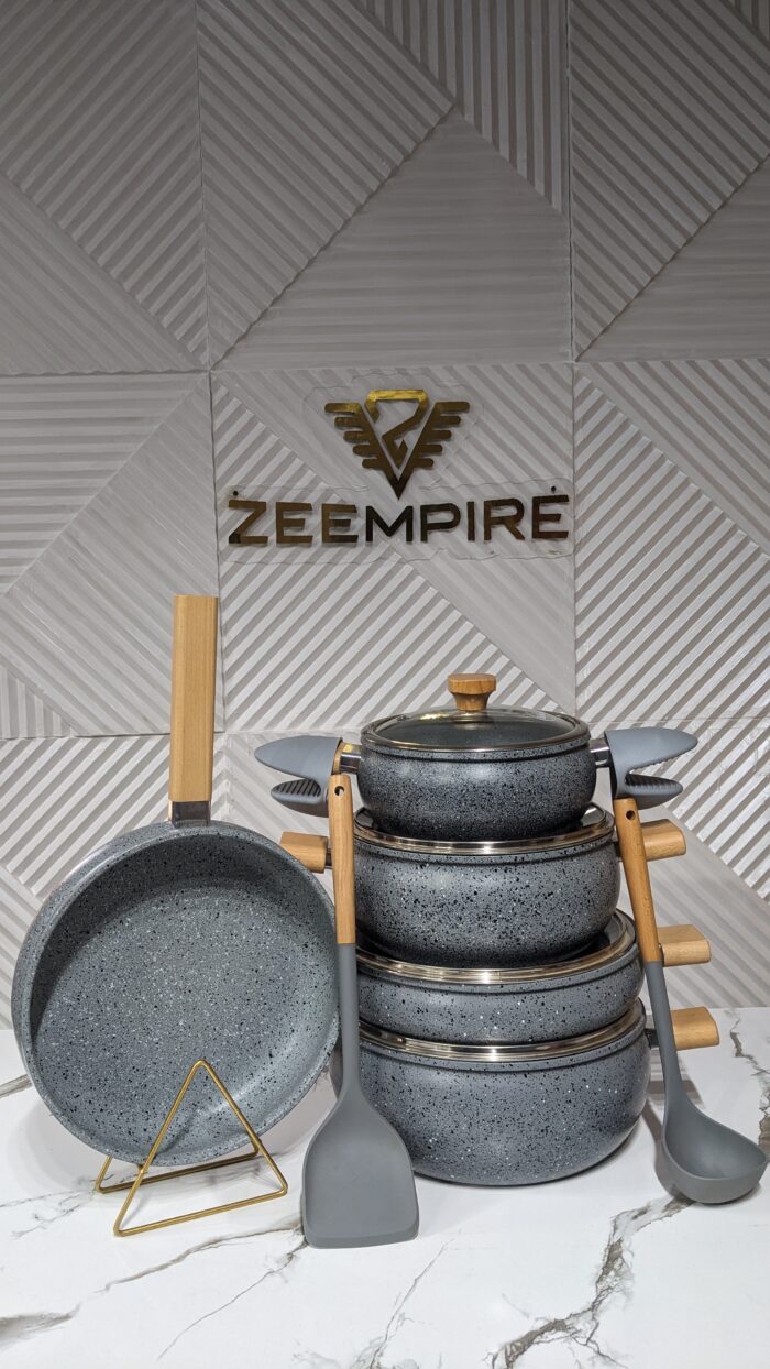 9PCS BAKHSCHIE GRANITE POT SET - Image 2