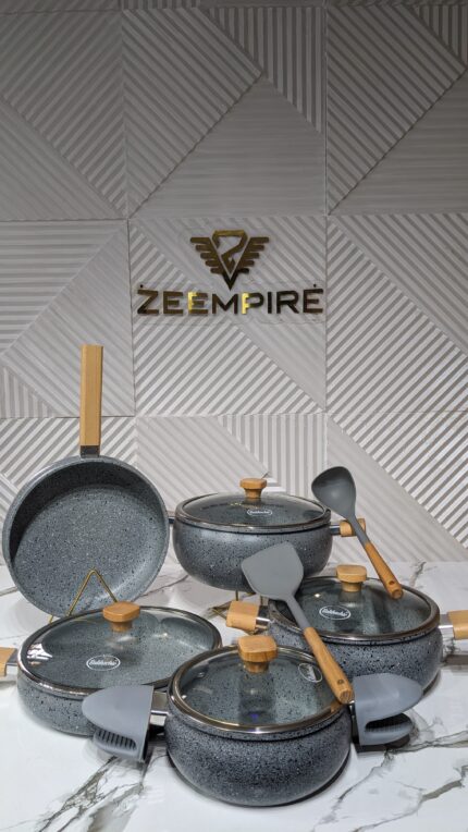 9PCS BAKHSCHIE GRANITE POT SET