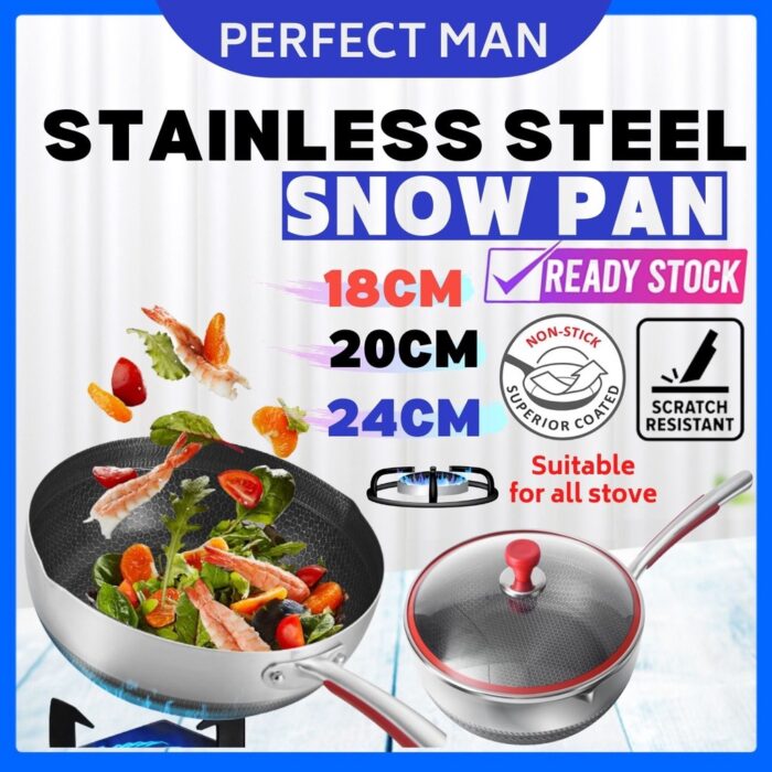 STAINLESS STEEL SNOW PAN 24CM - Image 1