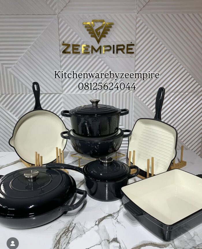 7PCS ENAMEL CAST IRON POT SET - Image 2
