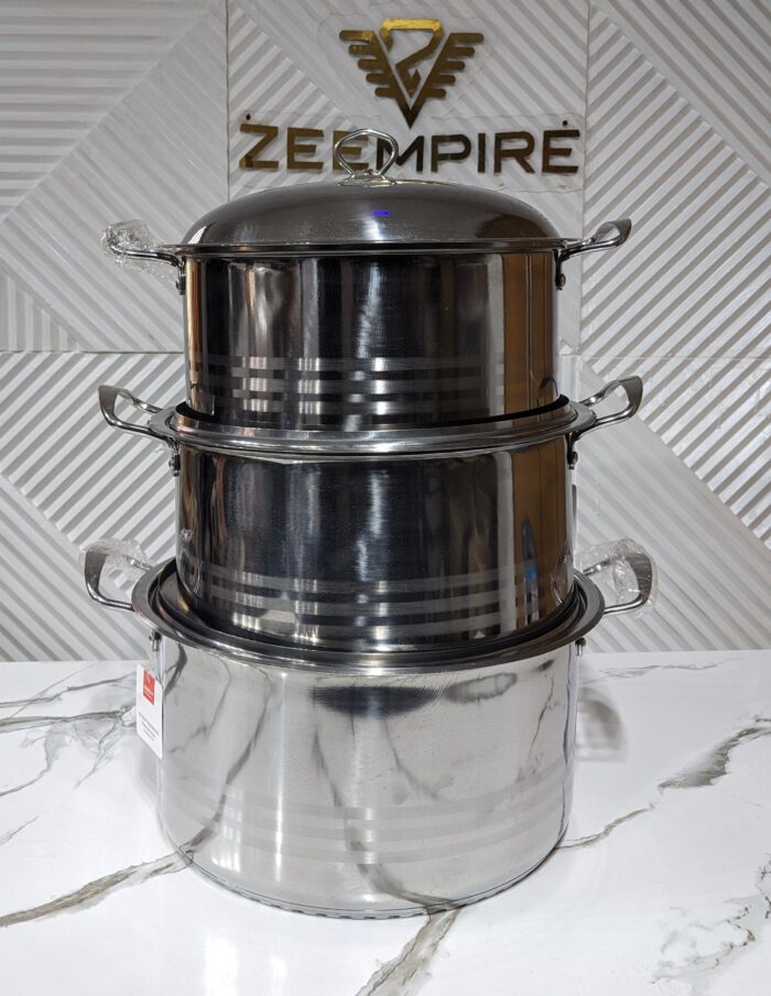 3PCS STNIITHANZS LARGE STAINLESS POTSET - Image 2