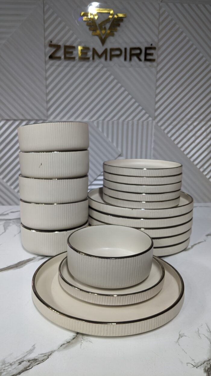18PCS STONEWARE DINNERSET - Image 2