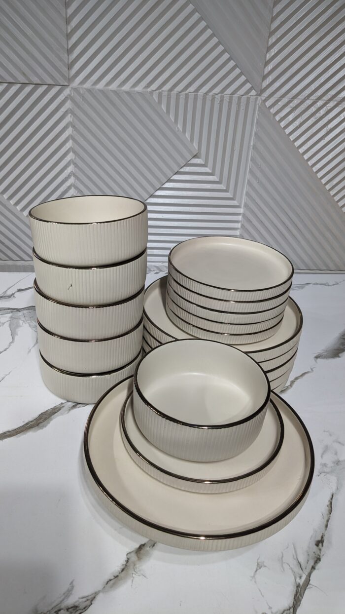 18PCS STONEWARE DINNERSET - Image 4